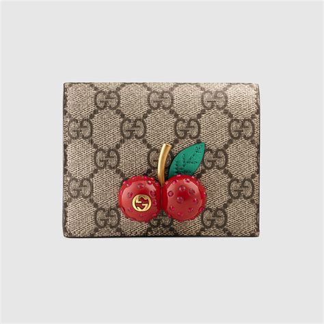 portafoglio gucci con ciliegie|portacardi Gucci.